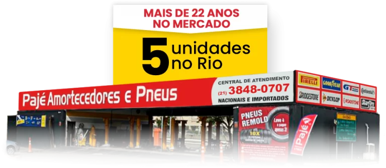 Pajé Amortecedores, seu Auto Center completo com 4 lojas no Rio de Janeiro
